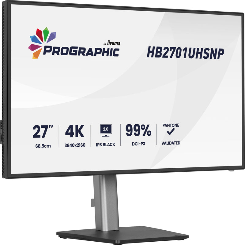 Iiyama Monitor , IPS Panel Technolody Led, 27 3840X2160, 60 HZ