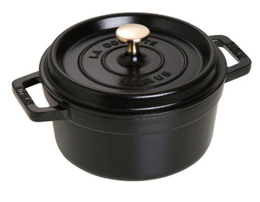 Staub Cocotte 20CM Round Black Hierro Fundido Pot