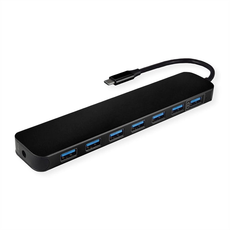 Value USB 3.2 Gen 1 Hub, 7VÍAS, Type-c Cable Connection