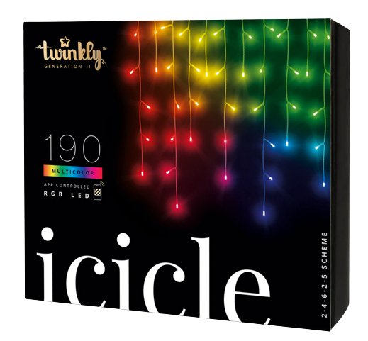 Twinkly Carámbanos LED Inteligentes 190 RGB 5X0,7M