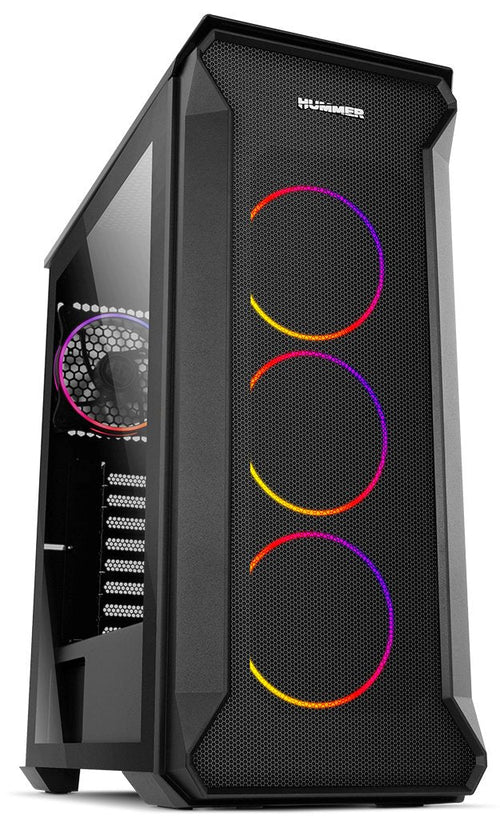 Nox PC Case ATX Hummer Quantum 1XUSB3.0 2XUSB2.0 Black ARGB — image 1
