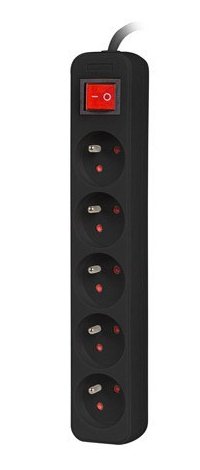 Lanberg Power Strip PS1-05E-0150-BK 5*TOMAS Schuko Protection Contra Sobretensiones Máximo Consumo 2500W IP20