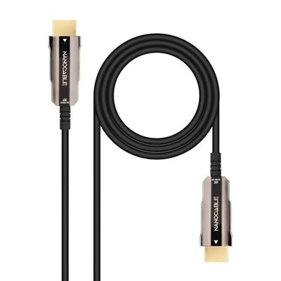 Nanocable HDMI Cable V2.0 Aoc Male a HDMI V2.0 Male 15M - 4K@60HZ 18Gbps - Black — image 1