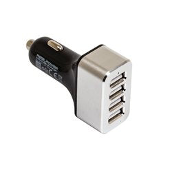 Realpower 176636 Charger Dispositivo Mobile Phone Auto Black Silver