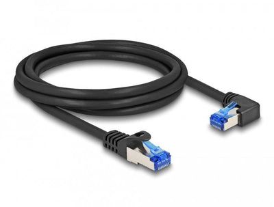 Delock Network Cable RJ45 CAT.6A S/FTP Gerade / Rechts Angular 3M Black — image 1