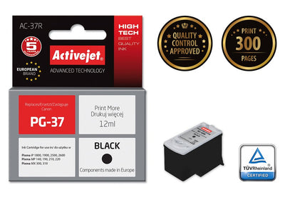 Activejet Ink AC-37R (reemplazo Canon PG-37 - Premium - 12ML - Black — image 1