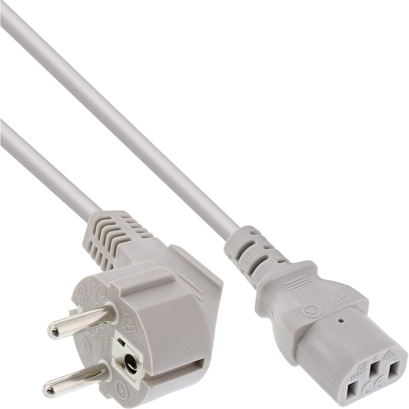 Inline Cable Power a 3 Pin IEC C13 5M Grey
