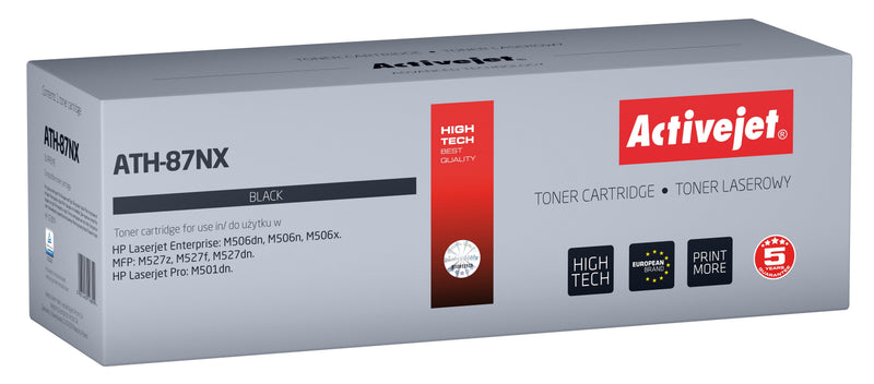 Activejet Toner ATH-87NX Reemplazo HP 87X CF287X Supreme 18,000 Páginas Black