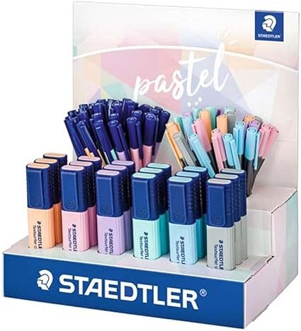Staedtler Expositor With 78 Markers Pastel - Modelos Textsurfer Classic, Triplus, Triplus Fineliner - Colours