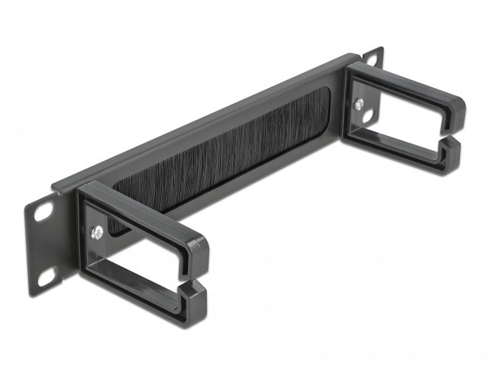 Delock 10 Barra Escobilla Gestión Cable With 2 Stands 1 U Black