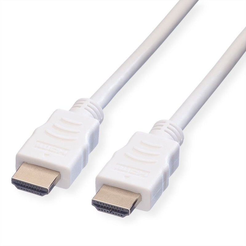 Value HDMI High Speed Cable With Ethernet, White 7,5M
