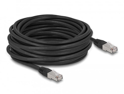 Delock RJ45 Network Cable CAT.6A S FTP Pe Outdoor 10M Black — image 1
