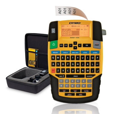 Dymo Rhino Printer Labels Laptop 4200 Keyboard QWERTY + With Case — image 1