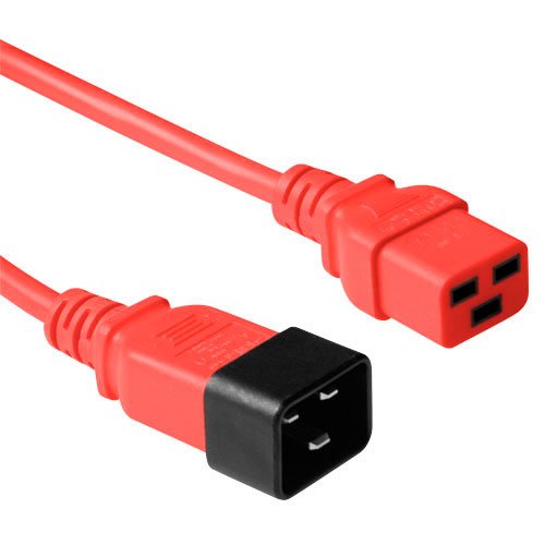 Powercord C19 - C20 Red 1.8M