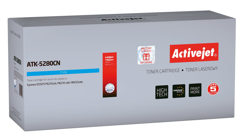 Activejet Toner ATK-5280CN (reemplazo Kyocera TK-5280C - Supreme - 11000 - Cyan)