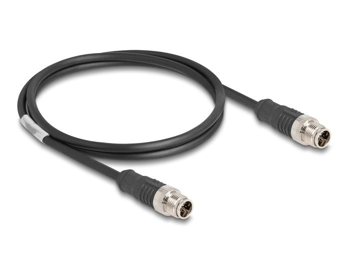 Delock 80863 Cable M12 Codificado X 8 Pin Male a Male Pvc 1M