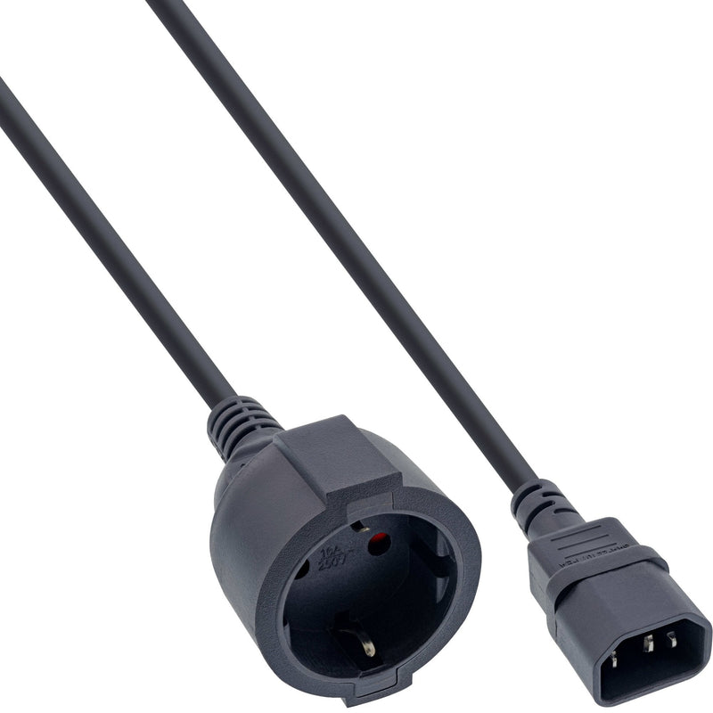 Inline 30 Pieces Bulk-pack Power Cable C14 Plug a Plug Type F Black 1M