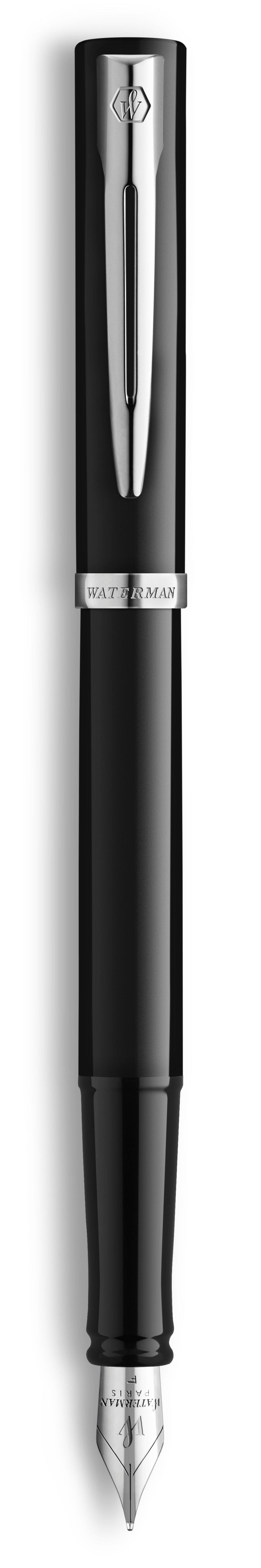 Waterman Pluma Estilográfica Impression Black Lack Ct F Blue Box Of Regalo