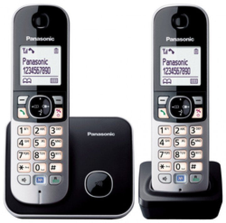 Panasonic KX-TG6812GB Phone Dect Black Identificador Llamadas