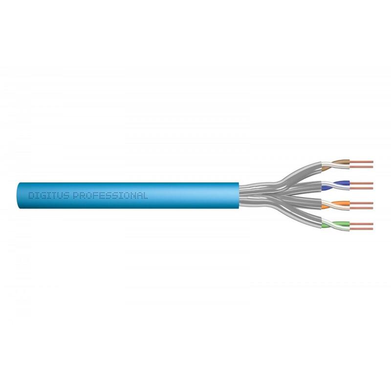 Digitus Network Cable CAT.6A S/FTP Solid Wire Awg 23/1 Lsoh 100M Azul Foiled