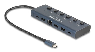 USB Type-c™ Estación Acoplamiento 4K - HDMI USB Gigabit LAN PD 3.0 90W With Switch — image 1