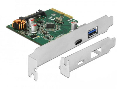 Delock Card Pci Expres USB 3.1A 1 X USB External Type-c + 1XEXT. USB Typ-a — image 1