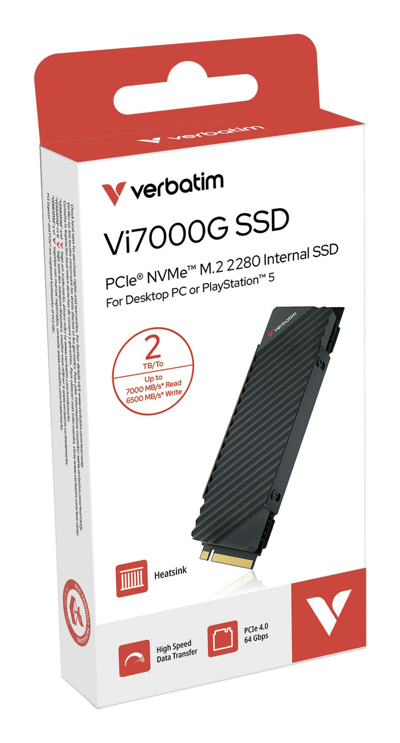 Verbatim Drive SSD VI7000 Pcle NVMe M.2 SSD 2TB 49368