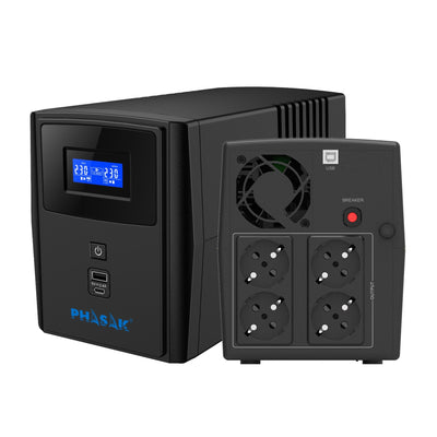 Phasak UPS Line Interactive Sirius 2260VA Interactive 2260VA-1320W 4 Salidas Formato Tower — image 1