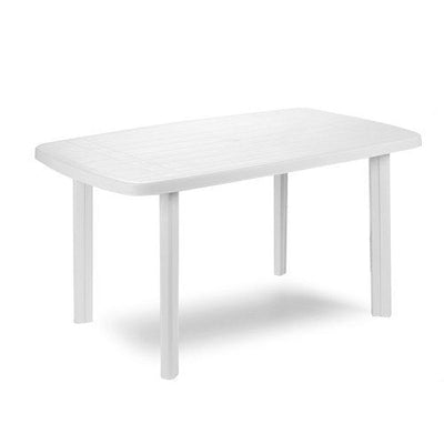Desk Ovalada Outdoor Colour White 72X137X85CM Ipae Progarden — image 1