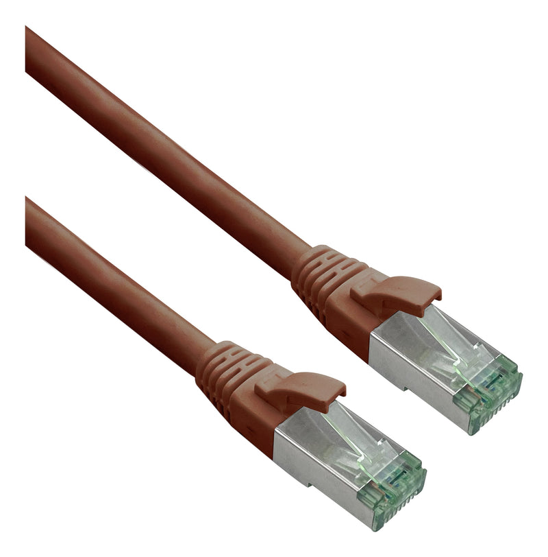 Helos Grs Certificado CAT.6A Network Cable With CAT.7 Rohkabel Tpe Braun 10,0M