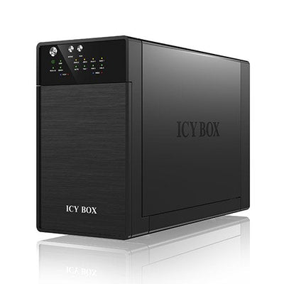 Icybox External RAID System For 2X3,5'' SATA I/Ii/Iii, USB 3.0, Esata, Black — image 1