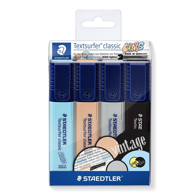 Staedtler Textsurfer Classic 364 Pack 4 Marcadores Fluorescentes - Secado Fast - Trazo 1 - 5MM Aprox - Colours