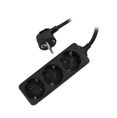 Ewent Power Strip 3 Sockets Black EW3959 — image 1