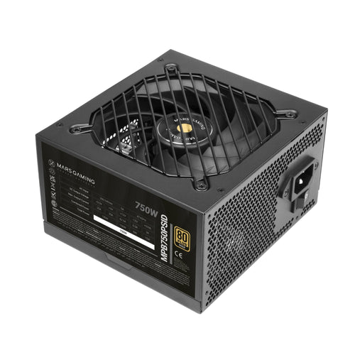 Mars Gaming Power Supply 750W MPB750PSID ATX3.1 80 + Gold Pfc Activo PCIE5.1 12V-2X6 Dc-dc Digital Smd Black — image 1