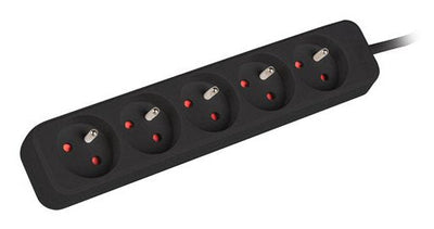 Lanberg Power Strip 5 Sockets 1M Sais PS0-05E-0100-IEC-BK — image 1