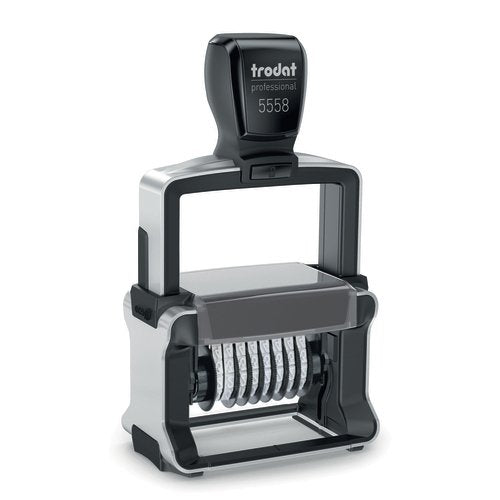 Trodat 5558 Autoentintado Sello Numerador Steel