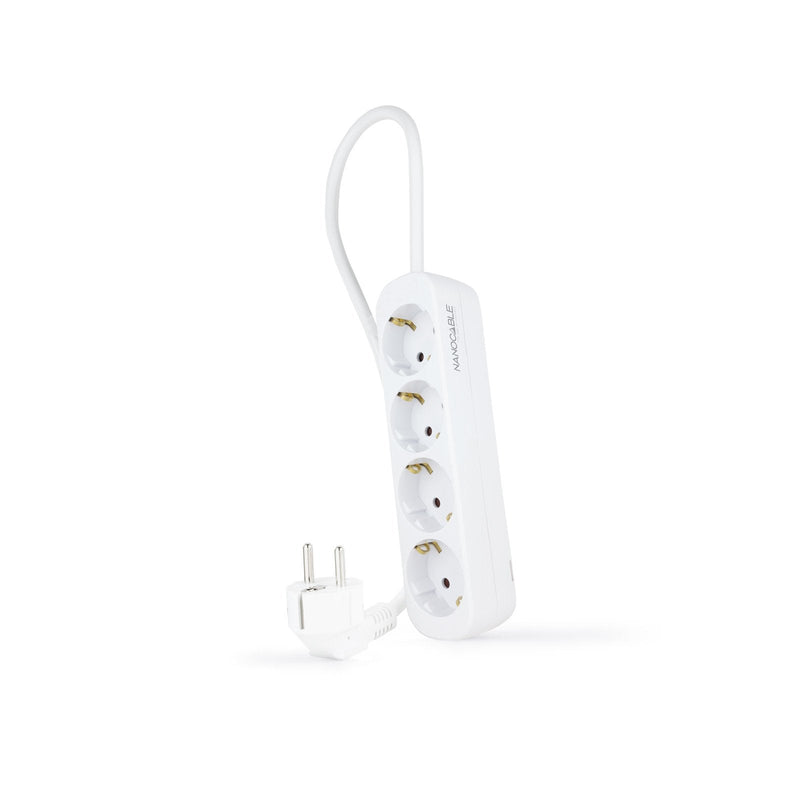 Nanocable Power Strip 4 Sockets - 1.4M - White