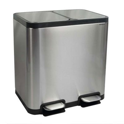 Maul 9502294 Bucket Basura Rectangular Steel Inoxidable Black Silver
