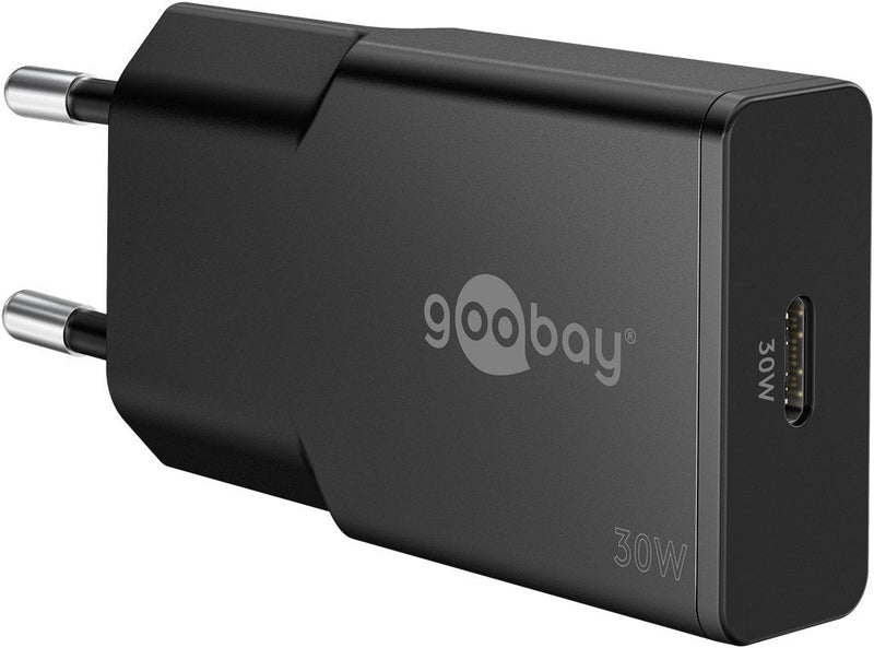 Goobay Charger USB-C Pd GaN Fast Slim (30W) Black 75735