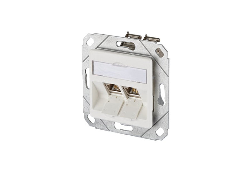 Metz Connect E-dat Módulo 2 Port Upk CAT.6A, White Puro