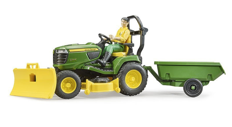 Bruder Bworld John Deere Tractor Lawnmower Con Operador a Bordo, Modelo Vehículo 62104