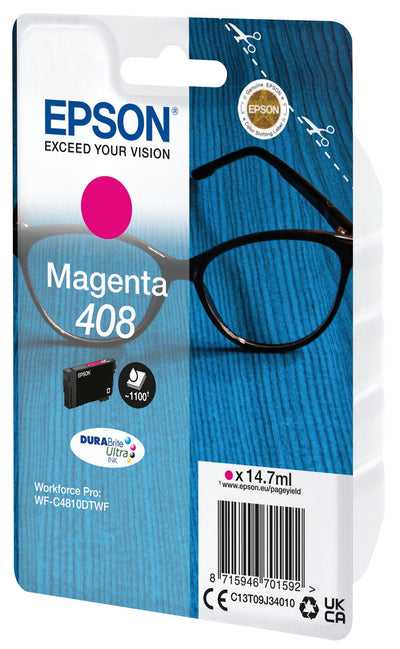 Epson Ink Magenta Single Pack 408 Durabrite Ultra Ink WFC4810X — image 1