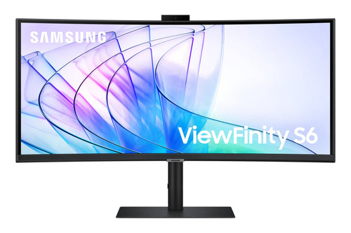 Samsung Monitor Professional Ultraparonámico Curved Viewfinity S6 S34C652VAU 34' Uwqhd Webcam Multimedia Black — image 1