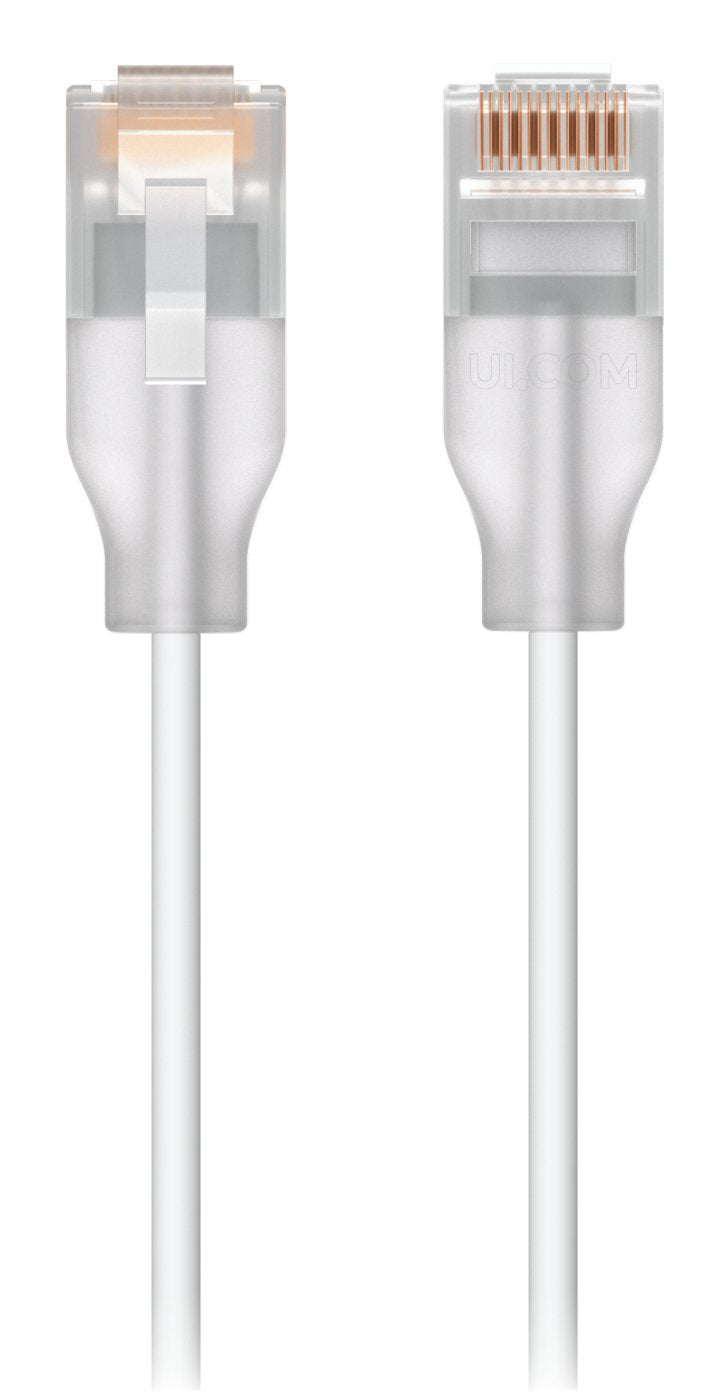 Ubiquiti UACC-CABLE-PATCH-EL-8M-W Network Cable Translúcido, White CAT.6