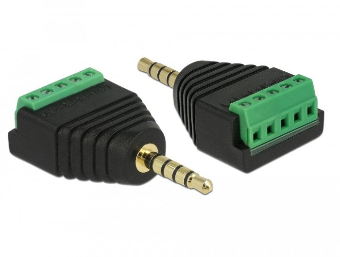 Delock Connector Adapter Stereo Male 3,5MM Bloque Terminals 5 Pines
