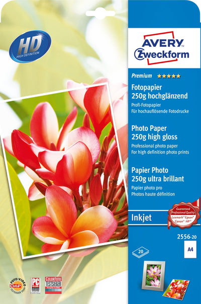 Avery Zwckform Paper Fotográfico Premium Tall Brillo 250G A4 — image 1