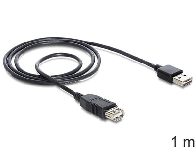 Delock Cable Easy-USB 2.0 Tipo-a - Alargo M/M 1M Black — image 1