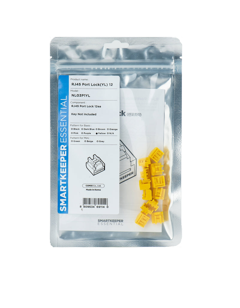 Smartkeeper Basic RJ45 Port Blocker Yellow 12 Units