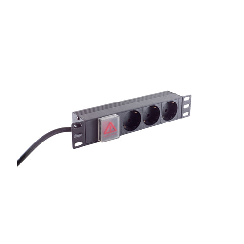 S-impuls 10 Power Strip Plugs 3-VÍAS, 1HE, Black — image 1