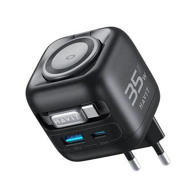 Havit Charger UC250 A-eu Travel GaN With Cable Extendable Black — image 1